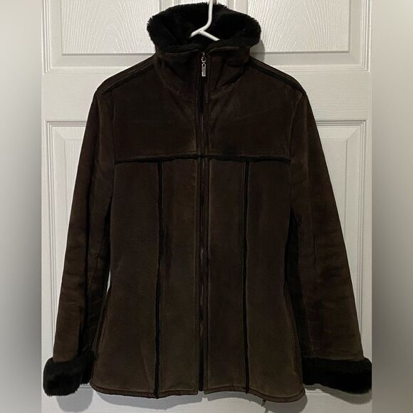 J PERCY for Marvin Richards Brown Leather Coat/Jacket Size M - Picture 1 of 11